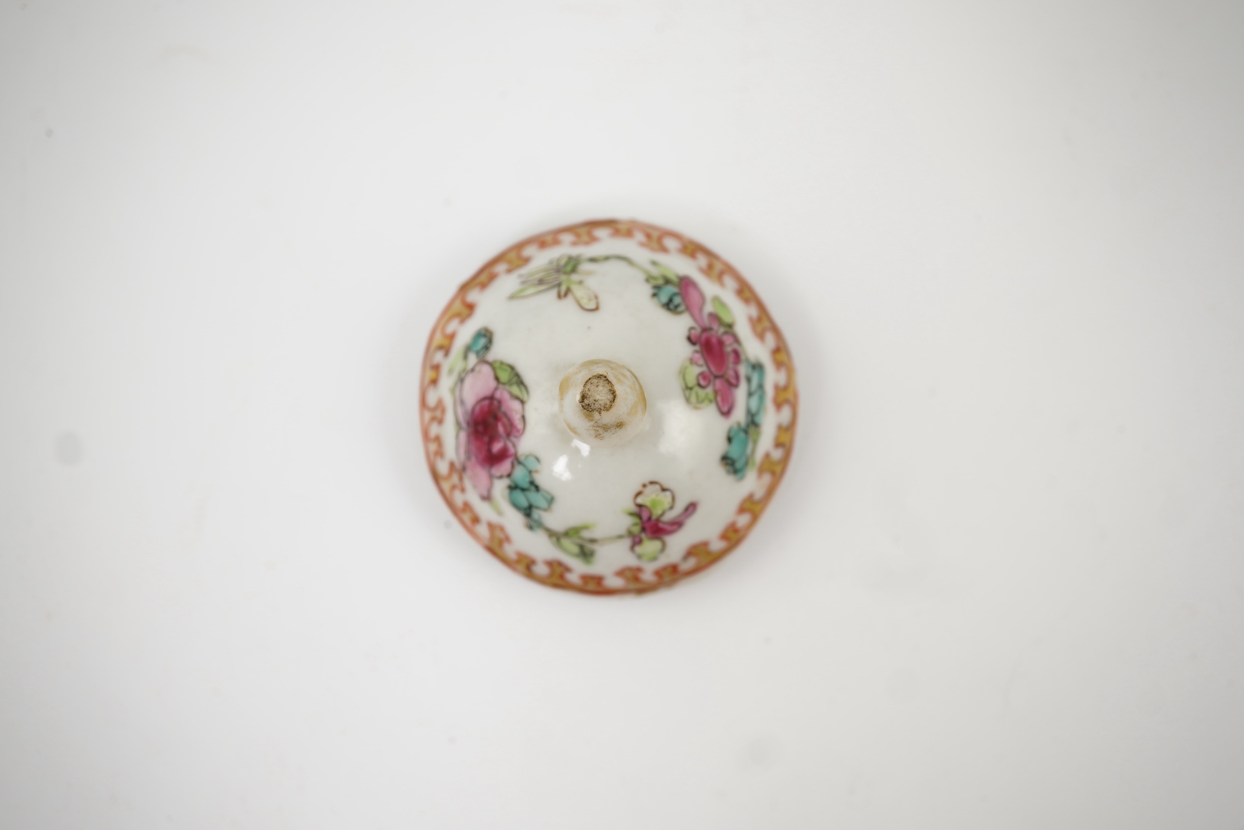 A Chinese famille rose ‘cockerel’ cream jug and cover, Yongzheng period